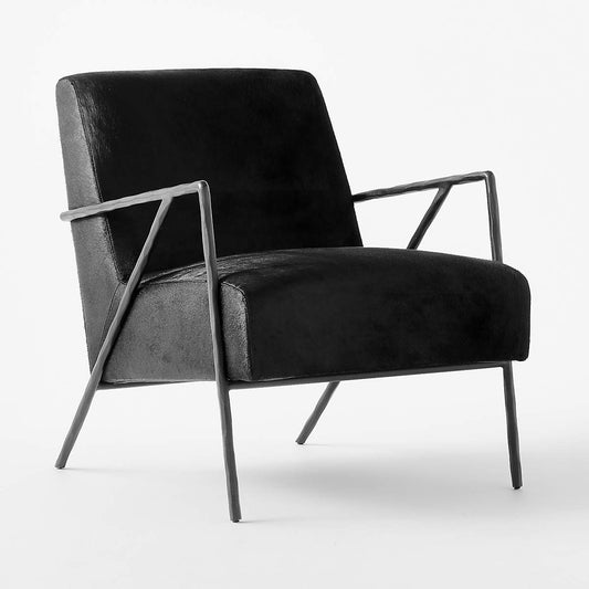 Imogene Black Hide Lounge Chair