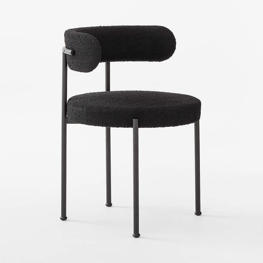 Inesse Boucle Black Dining Chair