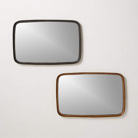 Itabo Black Rectangular Wall Mirror 24''x36''