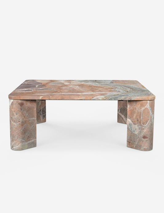 Cato Coffee Table - Orange Marble