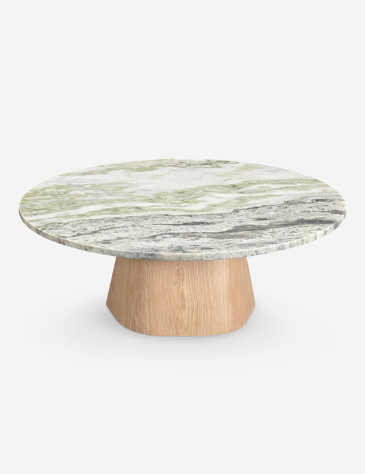 Hendel Round Coffee Table - Green Marble