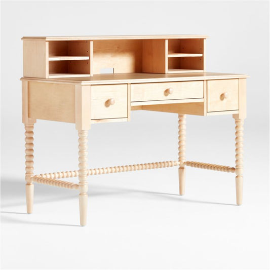 Jenny Lind Maple Wood Spindle 3-Drawer Kids Desk