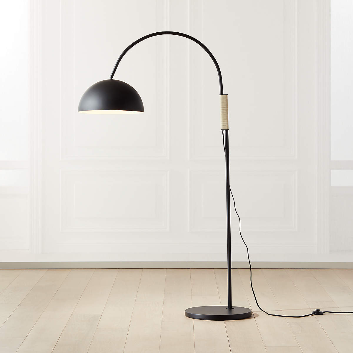 Jett Black Arched Floor Lamp