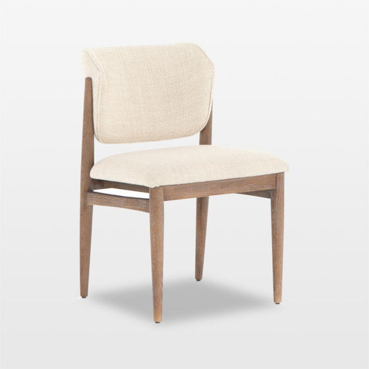 Joren Taupe Wood Upholstered Dining Chair With Performance Fabric