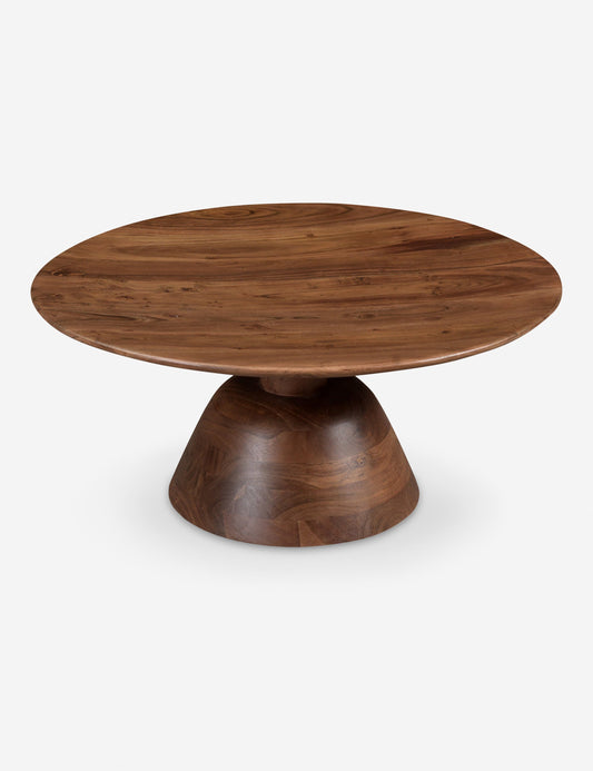 Dalton Round Coffee Table - Dark Acacia