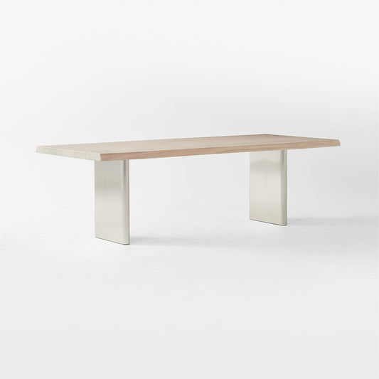 Landscape 95" Rectangular White Washed Wood Dining Table