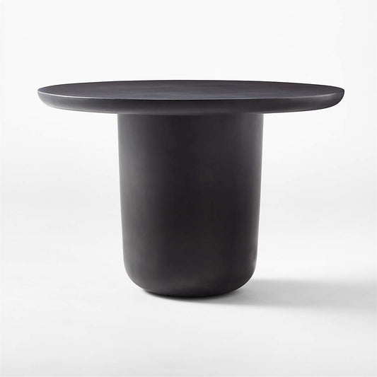 Lola 45" Round Black Concrete Dining Table