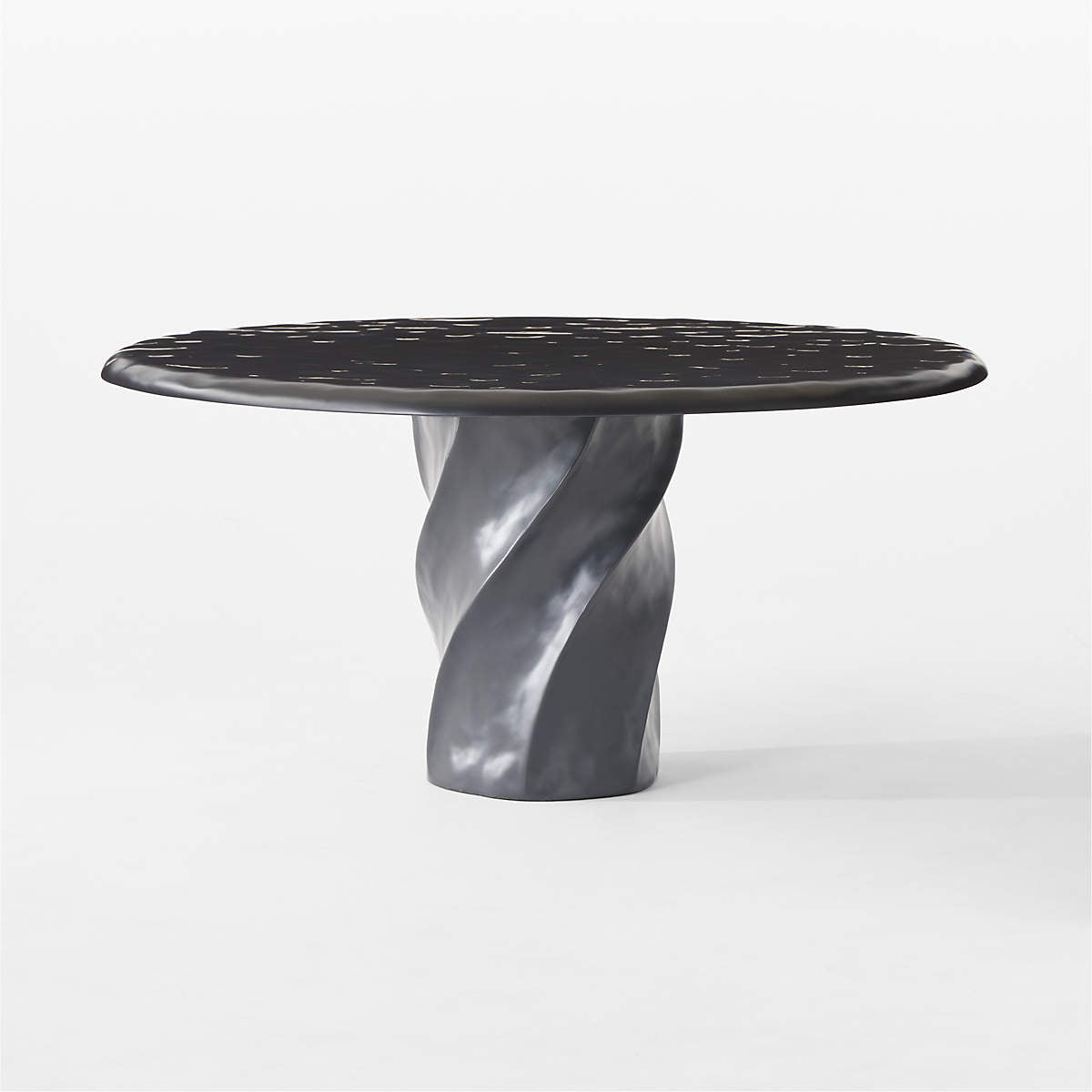 Lucia 60" Round Black Resin Dining Table