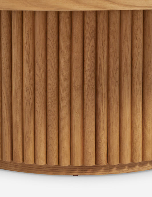 Rutherford Round Coffee Table - Natural Oak