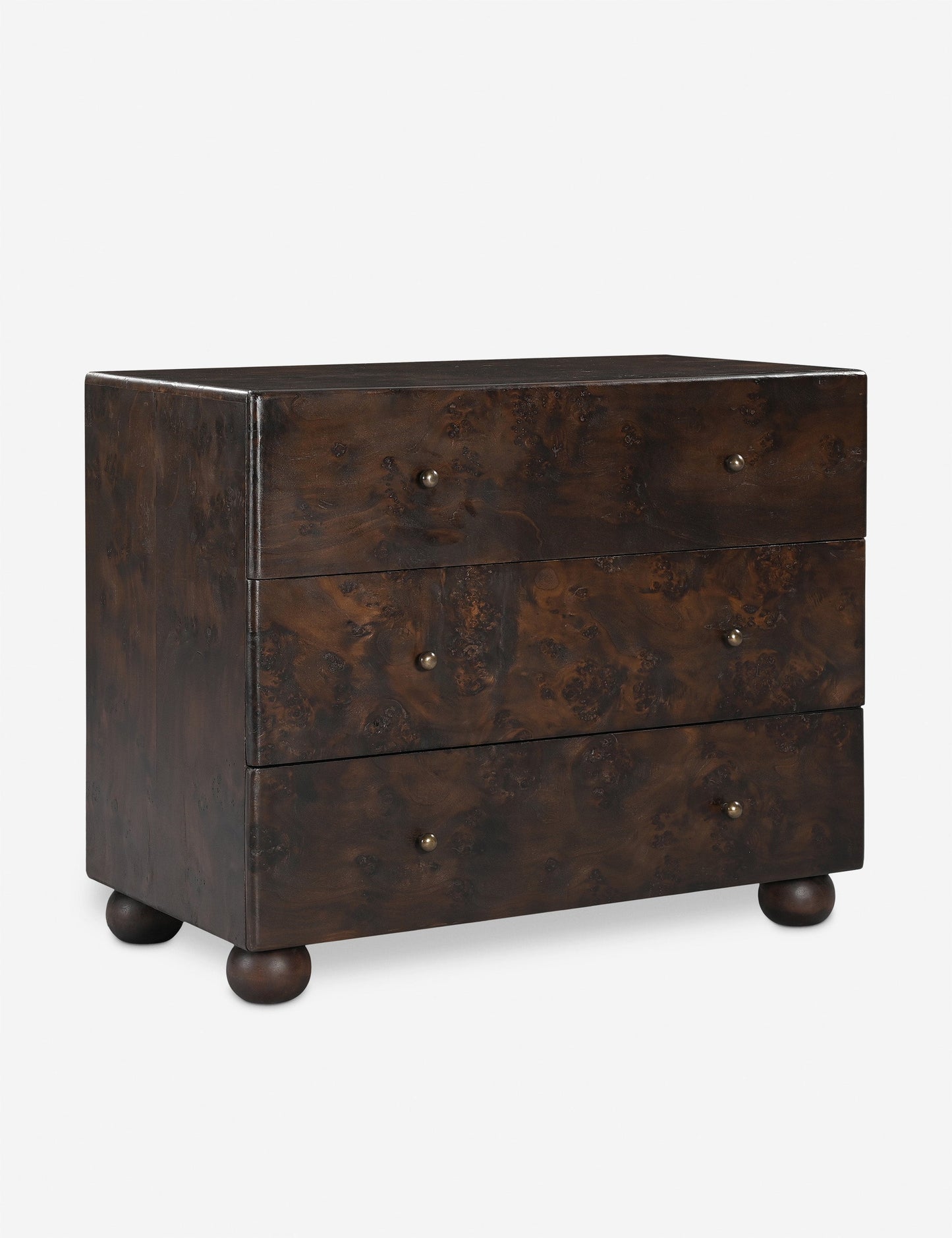 Hobbes 3-Drawer Nightstand - Dark Brown