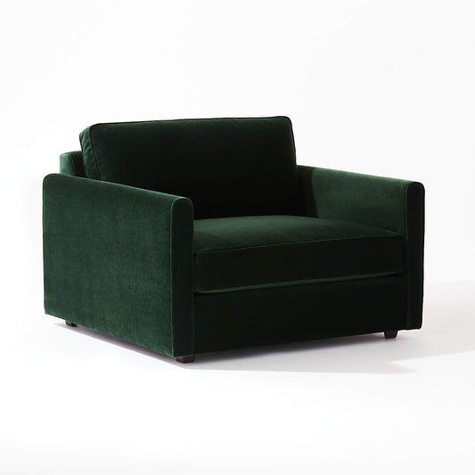 Malea Green Velvet Chair And A Half