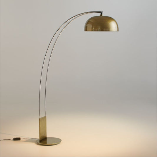 Marino Brass And Chrome Metal Floor Lamp