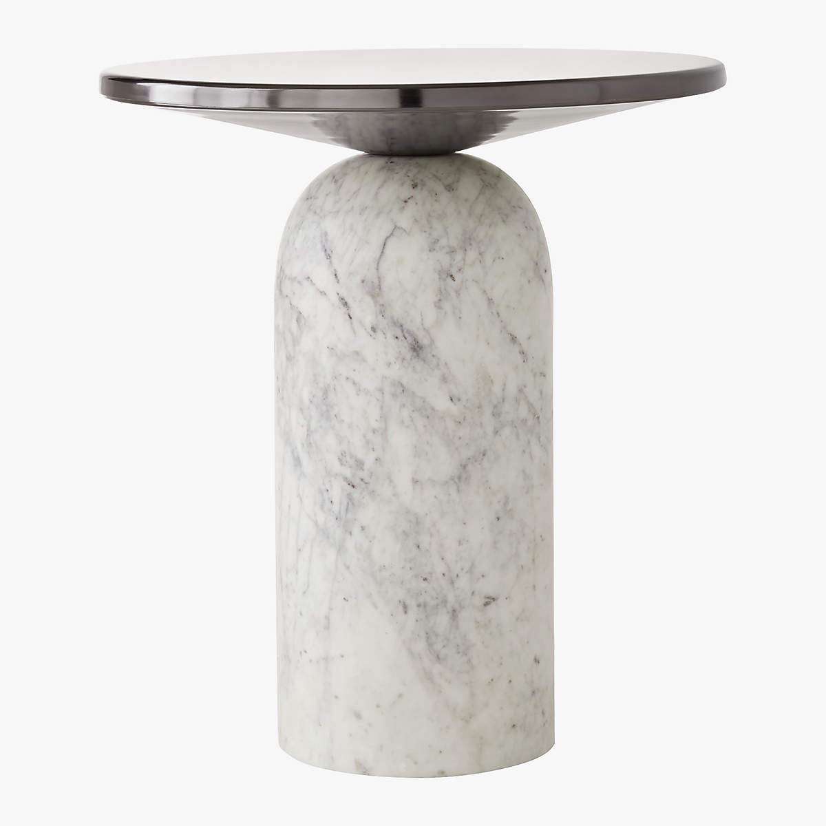 Martini Side Table With White Marble Base