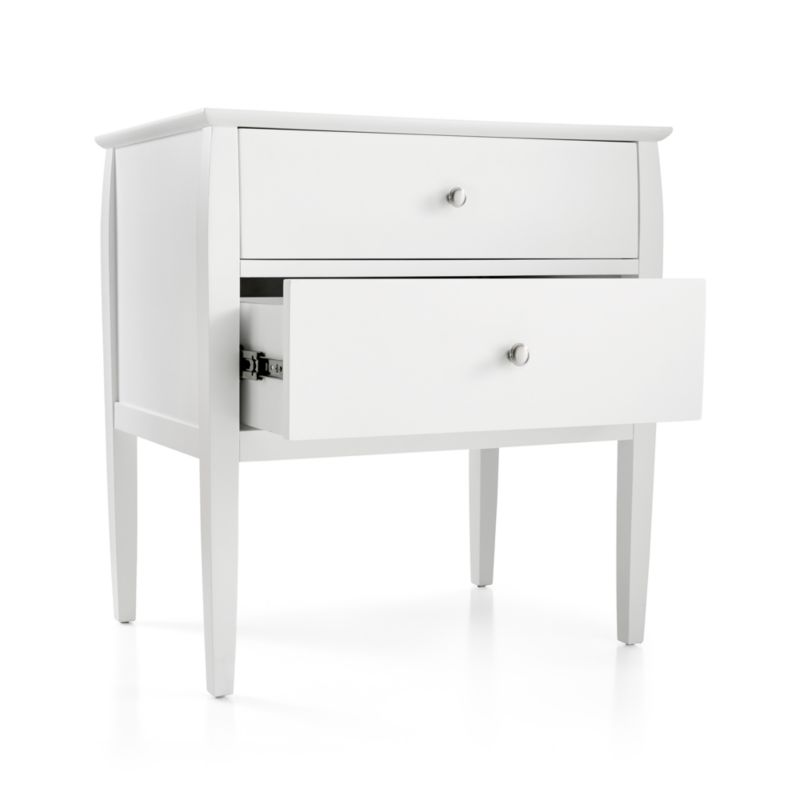 Mason 2-Drawer White Nightstand