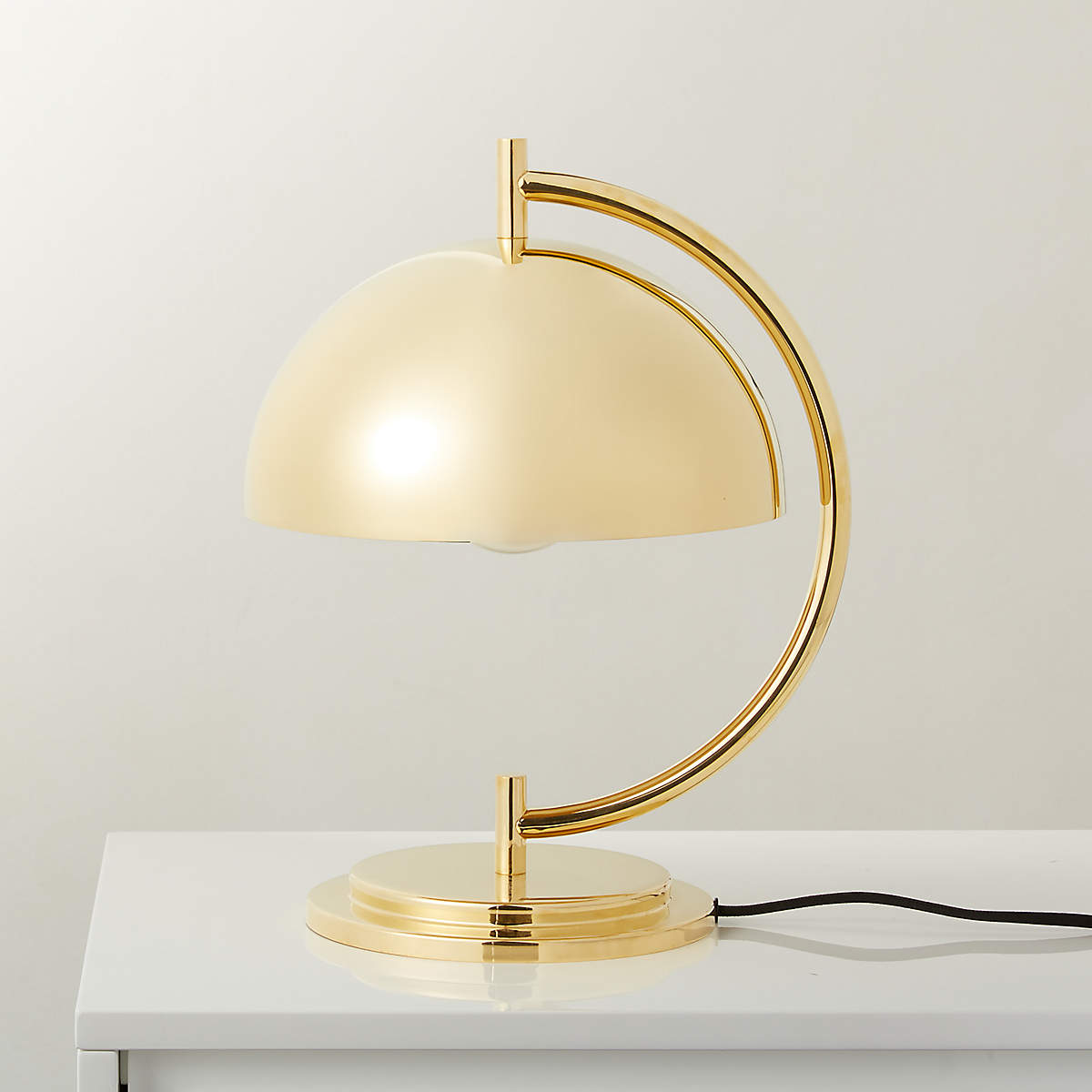 Melani Polished Brass Dome Table Lamp