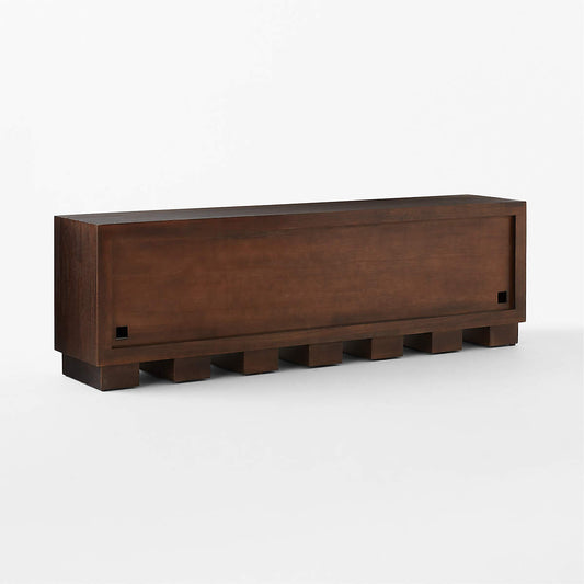 Moti 86" Brown And White Wood Media Console