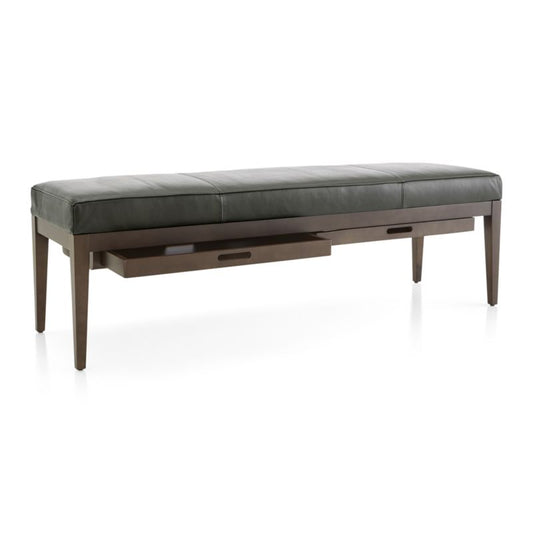 Nash Leather Large Bench With Tray