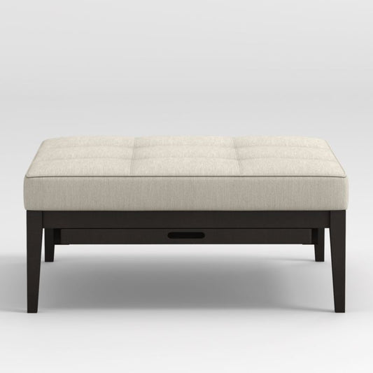 Nash Square Tufted Ottoman With Tray