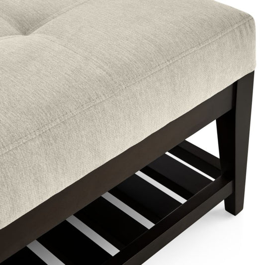 Nash Rectangular Tufted Ottoman With Slats