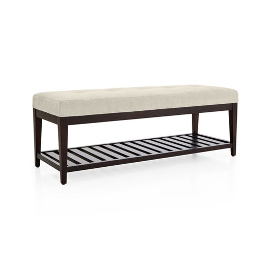 Nash Small Tufted Bench With Slats