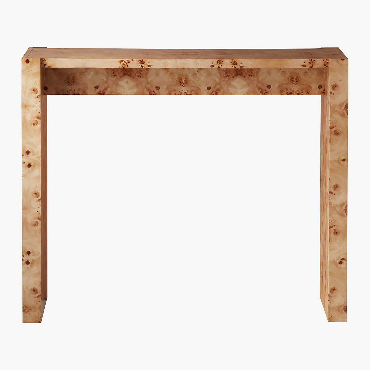 Niche 34" Neutral Burl Wood Console Table