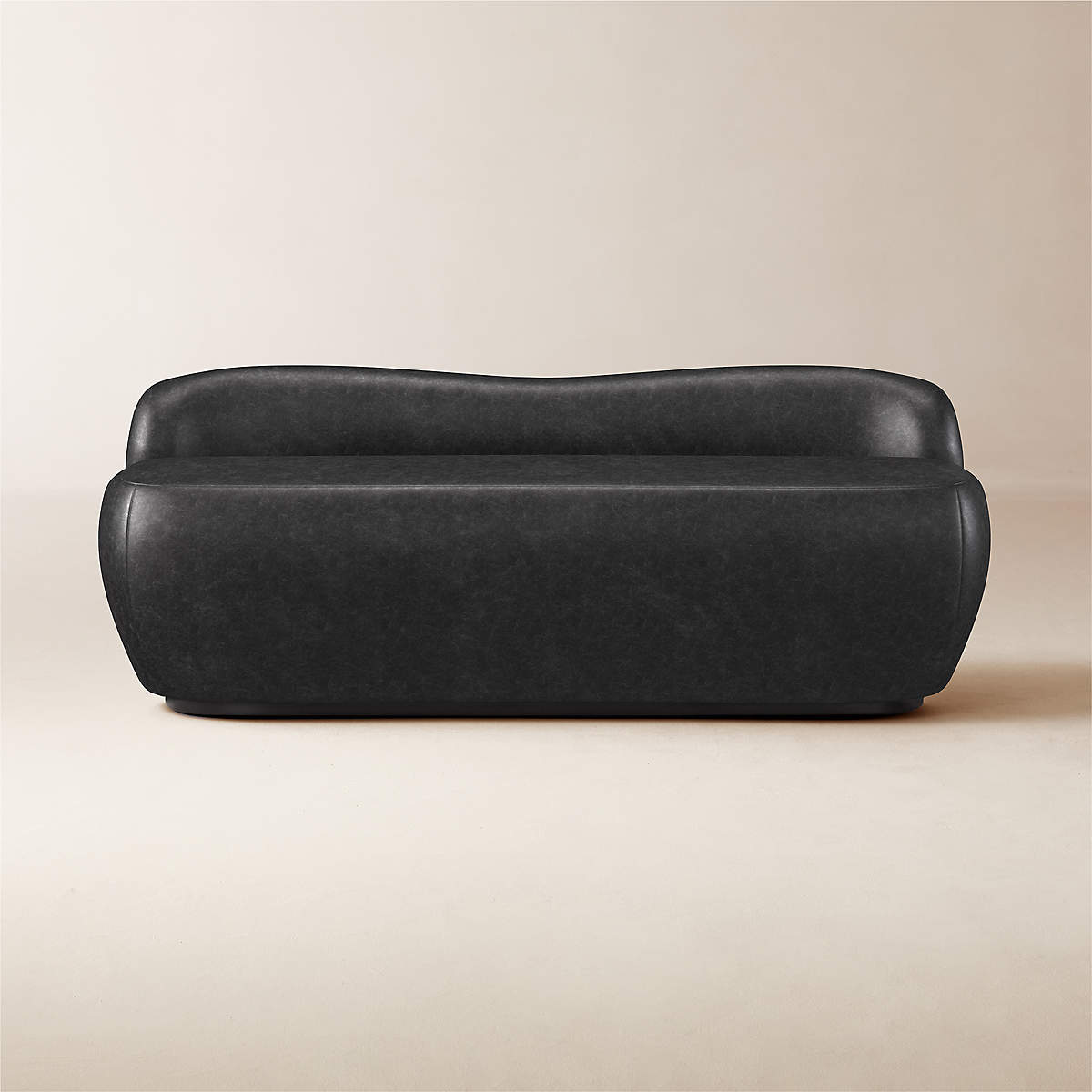 Orleans Bello Black Leather Bench