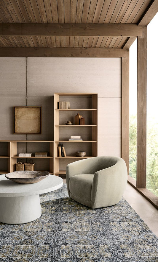 Terrazza 76" Natural Solid Oak Wood Open Storage Media Console