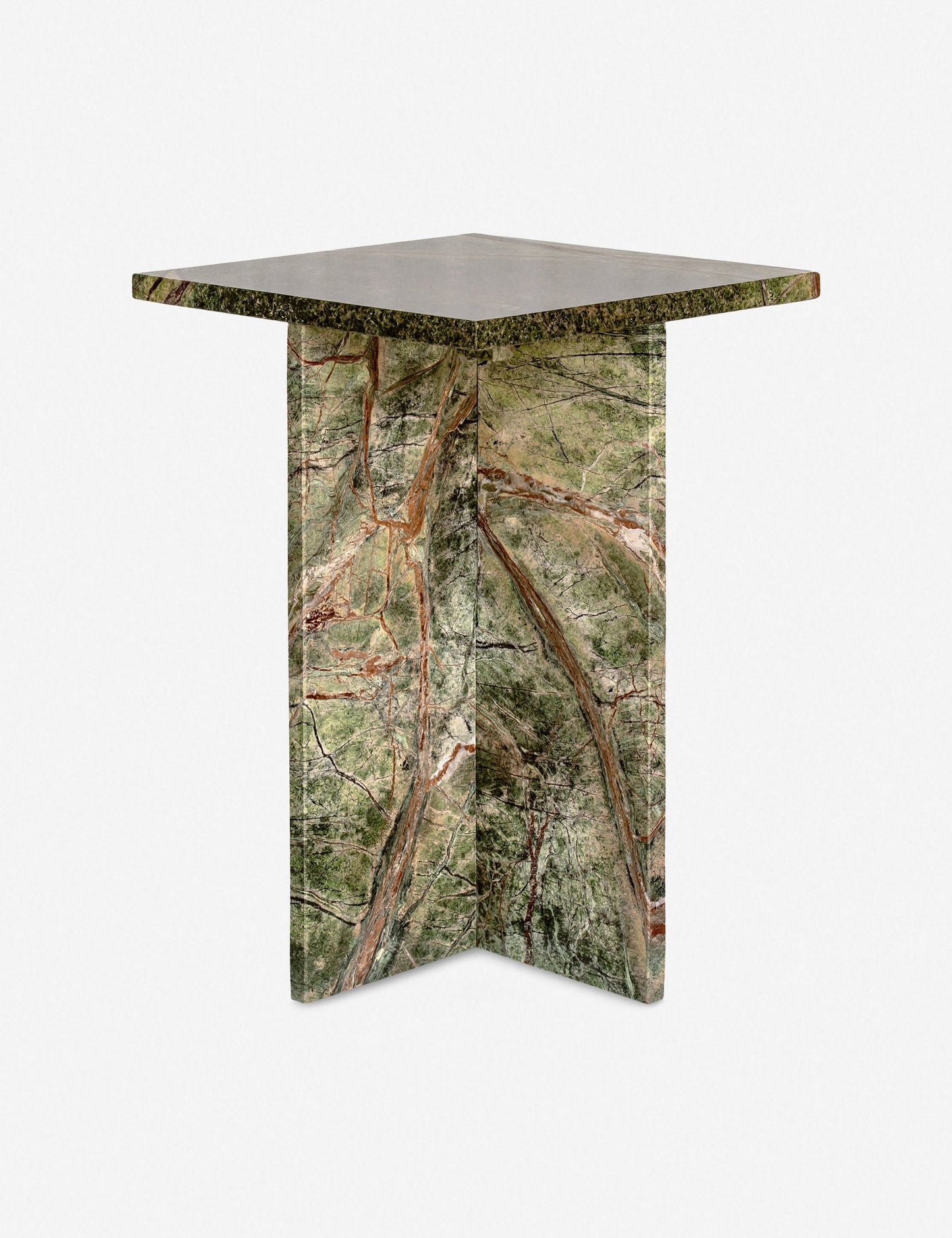 Alaric Side Table - Green Marble