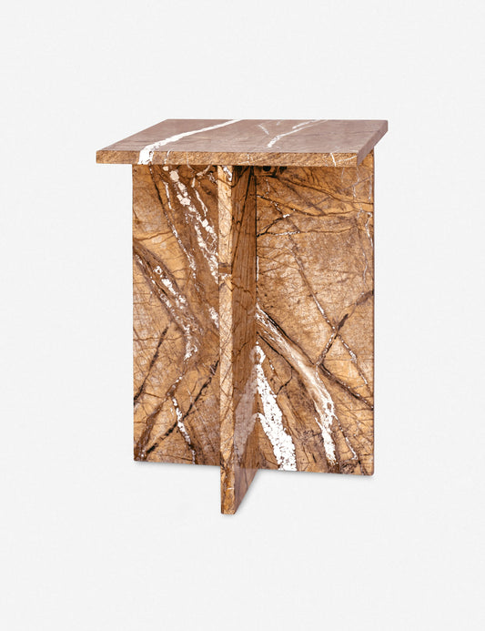 Alaric Side Table - Golden Marble