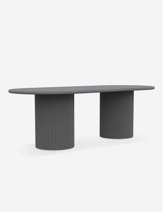 Portillo Indoor / Outdoor Oval Dining Table - Charcoal