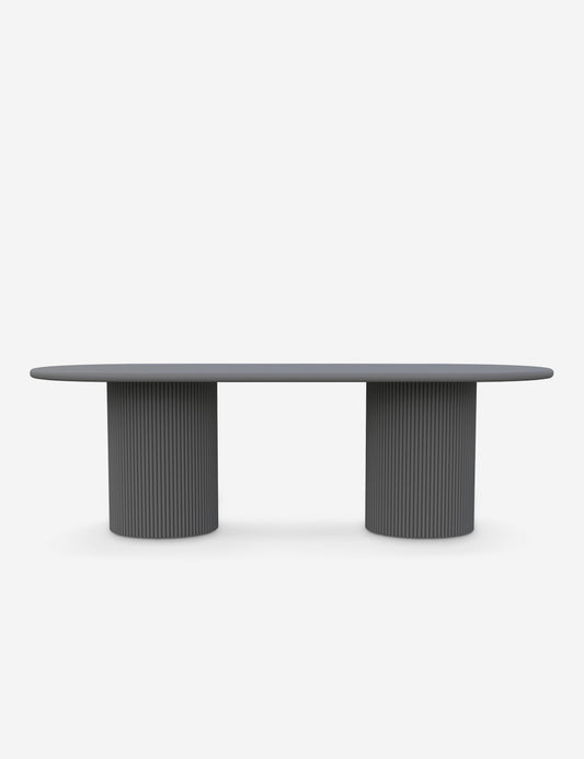 Portillo Indoor / Outdoor Oval Dining Table - White