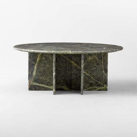 Pasar Round Green Marble Coffee Table