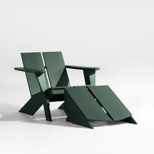 Paso Green Outdoor Adirondack Chair By Polywood®