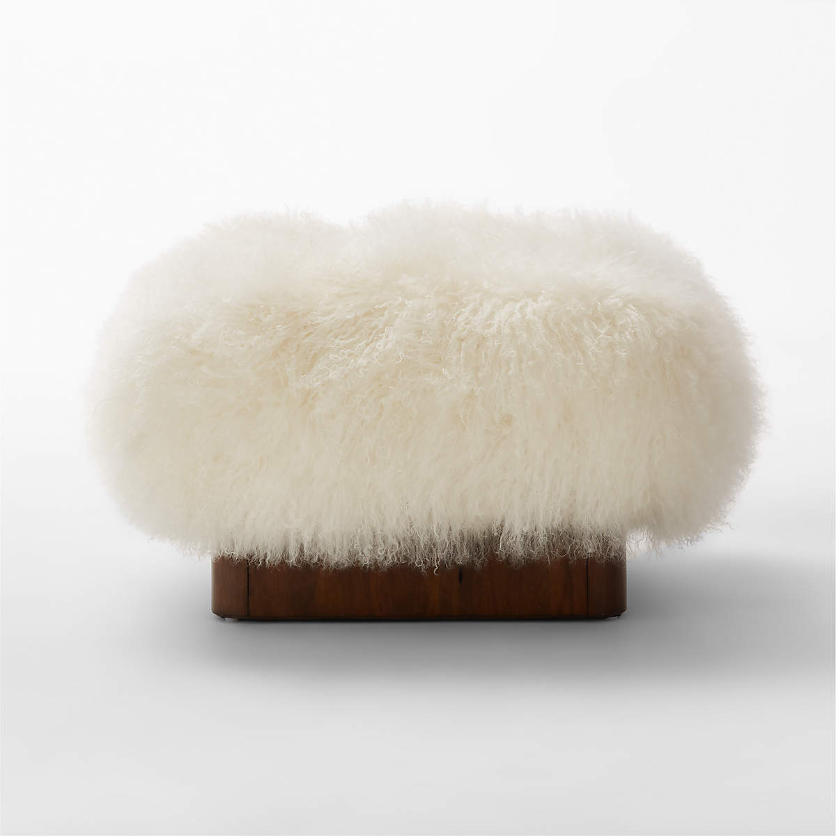 Pelosa White Sheepskin Ottoman