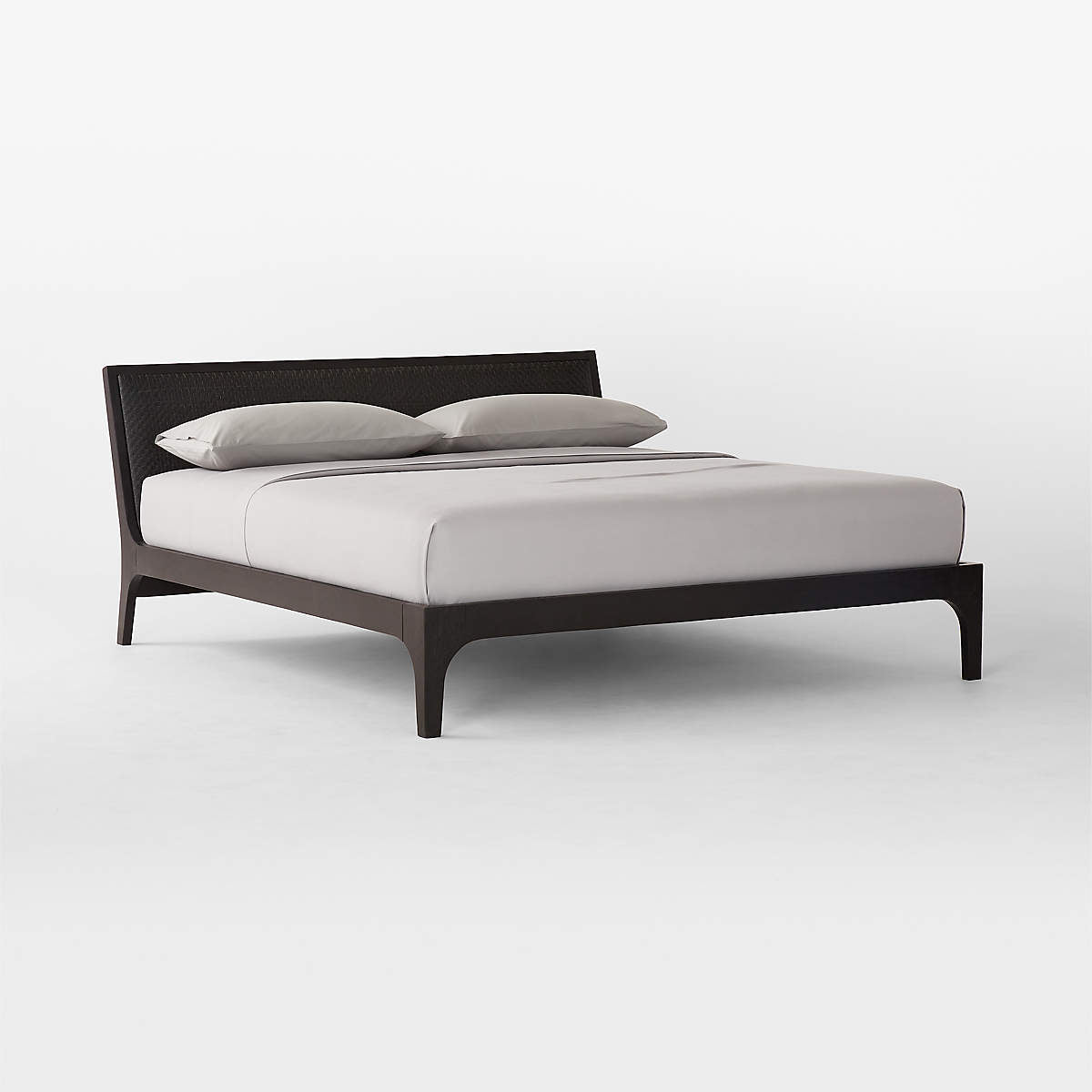 Pietro Woven Black Leather King Bed