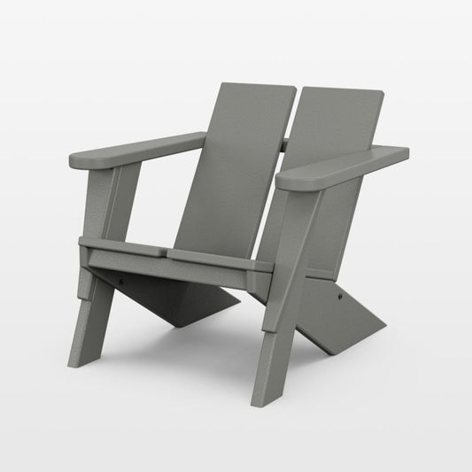 Paso Slate Grey Outdoor Kids Adirondack Chair By Polywood ®