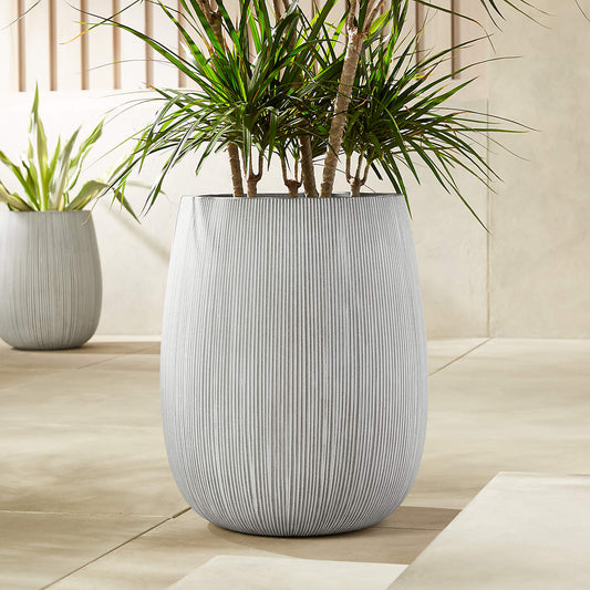 Pod Grey Cement Indoor/Outdoor Planter Xl Set Of 2