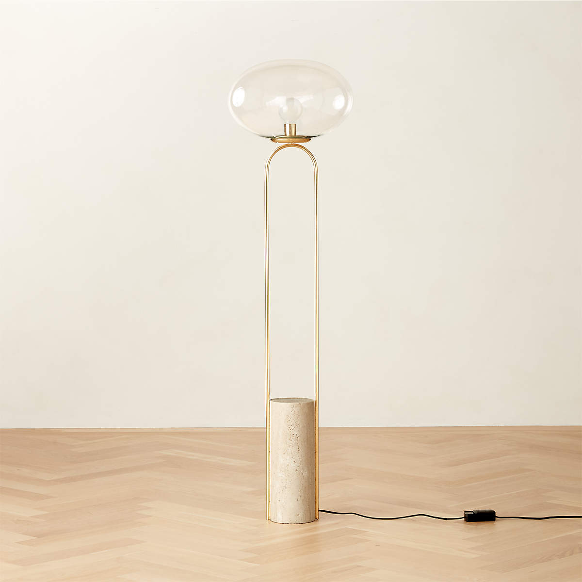 Polo Travertine Floor Lamp