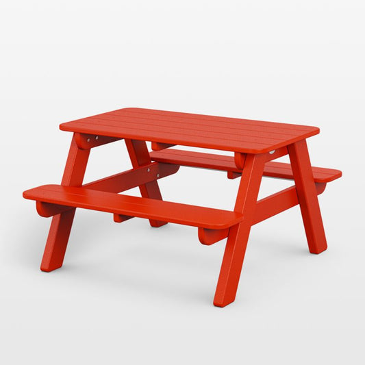 Kidssunset Red Outdoor Kids Picnic Table By Polywood ®