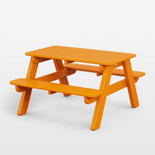 Kidstangerine Orange Outdoor Kids Picnic Table By Polywood ®