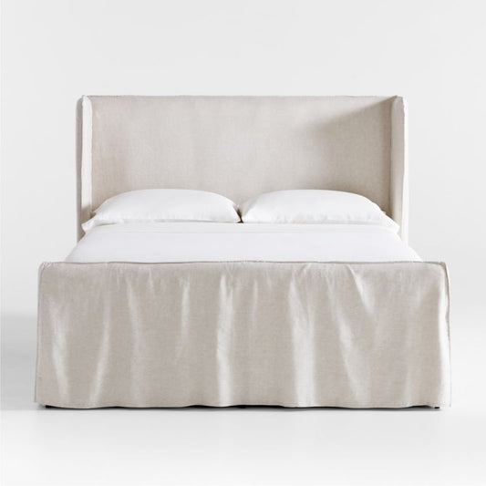 Positano Oatmeal Ivory Slipcovered Bed