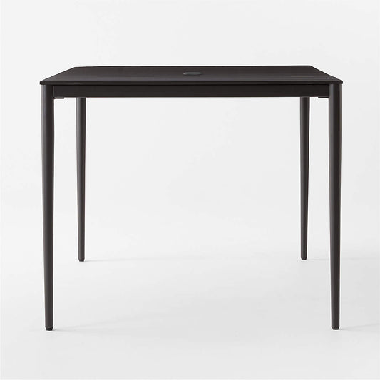 Proux 70" Charcoal Black Metal Outdoor Dining Table