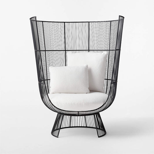 Raine Outdoor Lounge Chair With Boucle Sunbrella Cushions