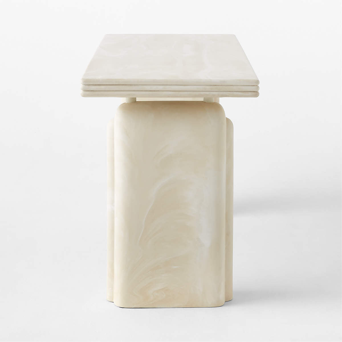 Remoli Swirled Cream Resin Desk 55"