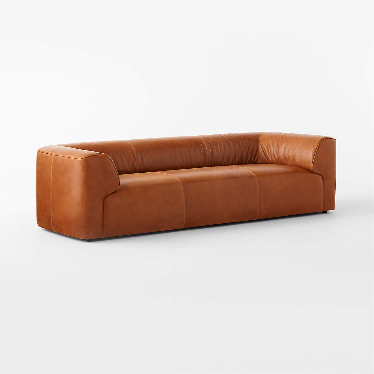 Rodez 105" Saddle Leather Sofa