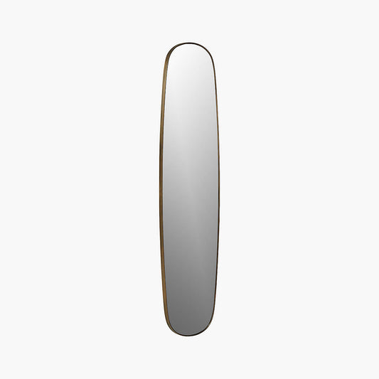 Rogue Brass Large Oval Wall Mirror 14"X61"