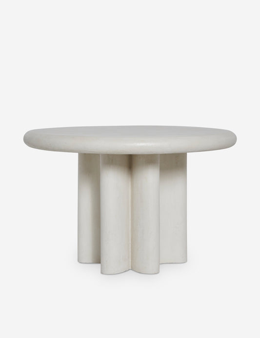 Ruiz Indoor / Outdoor Round Dining Table - Ivory