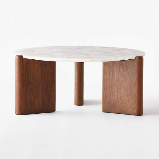 Santoro Round White Quartz Coffee Table