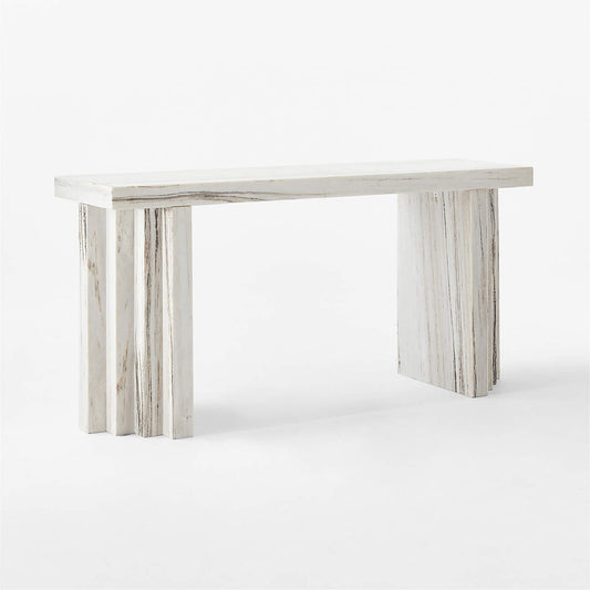 Scada 60" White Marble Console Table