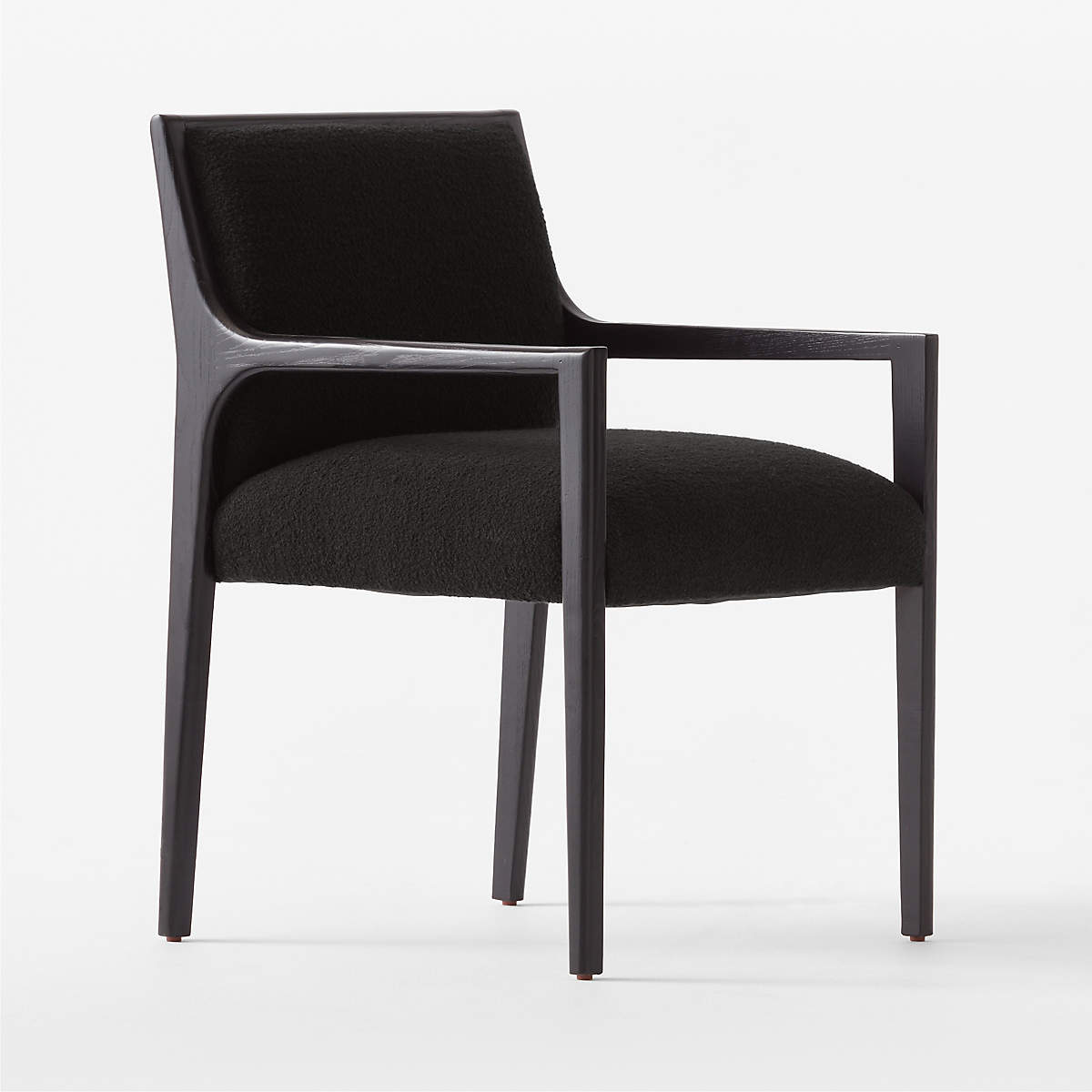 Segur Black Boucle Dining Armchair